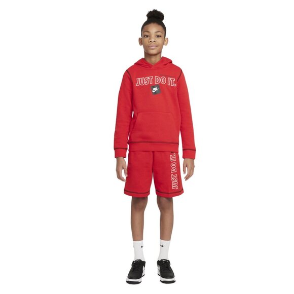 Nike JDI Pullover Hoodie DD8660-657 Red Size Large Big Kids NWT - Picture 3 of 12